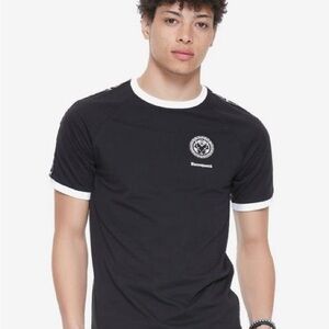 Marvel Black Tee with White Trim